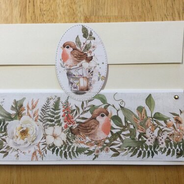 Bird and Flower Card and Envelope