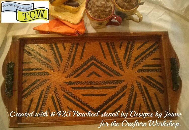 Stenciled Tray