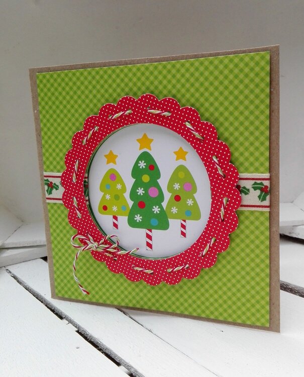 CANDY CHRISTMAS TREES CARD