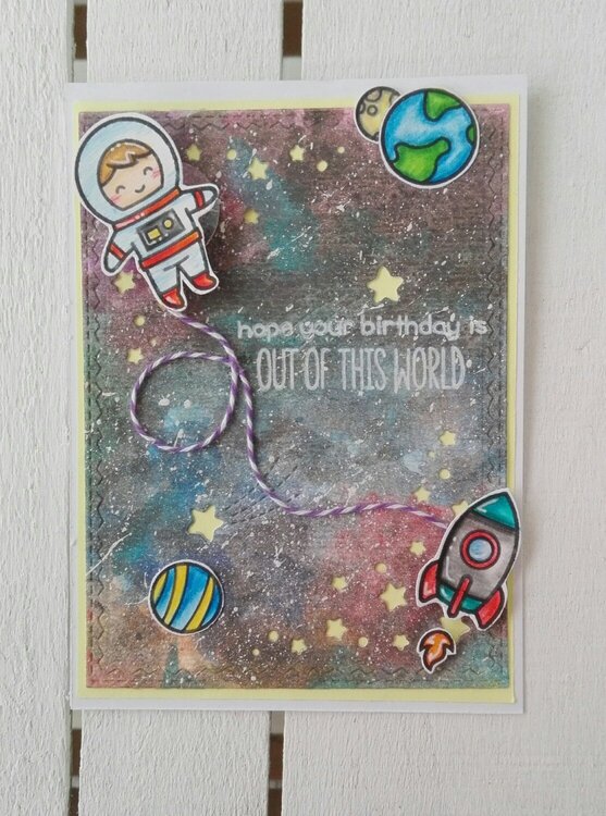 &quot;OUT OF THIS WORLD&quot; BIRTHDAY CARD