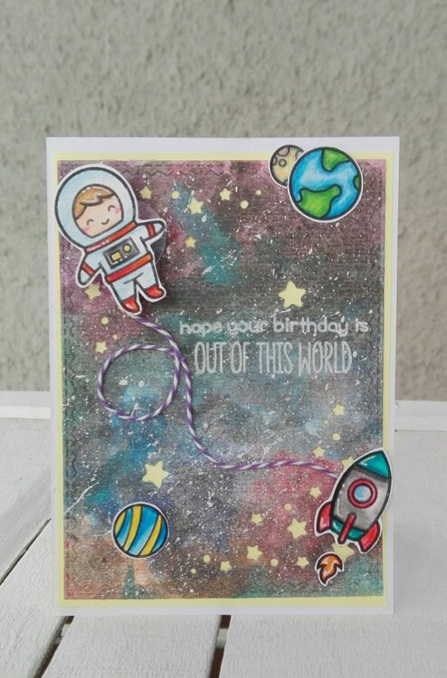 &quot;OUT OF THIS WORLD&quot; BIRTHDAY CARD