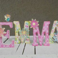 ALTERED WOOD LETTERS NAME