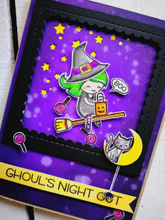 &quot;GHOUL&#039;S NIGHT OUT&quot; HALLOWEEN CARD