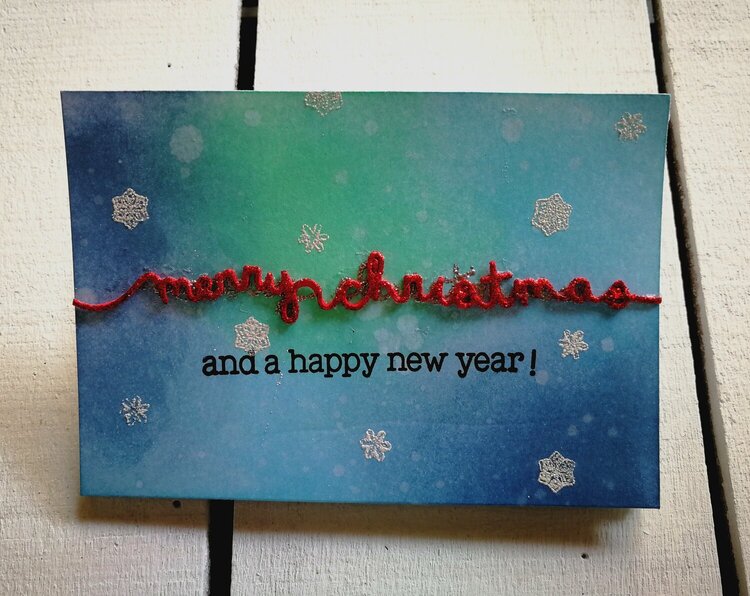 &quot;MERRY CHRISTMAS&quot; 3 FOLD CARD