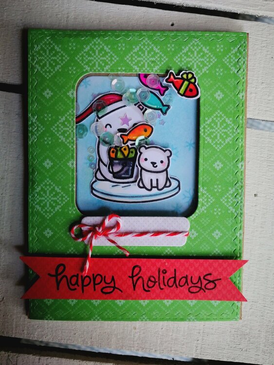 &quot;HAPPY HOLIDAYS&quot; SHAKER CARD
