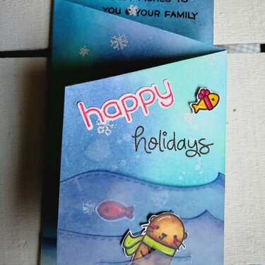 "HAPPY HOLIDAYS" Z-FOLDED CARD CARD