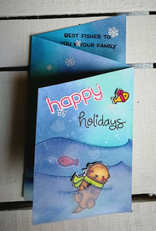 &quot;HAPPY HOLIDAYS&quot; Z-FOLDED CARD CARD