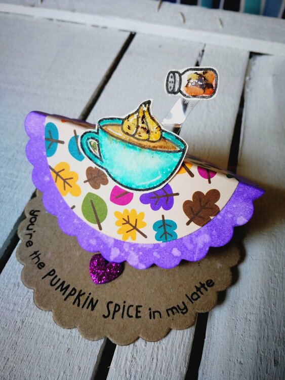 &quot;YOU&#039;RE THE PUMPKIN SPICE IN MY LATTE&quot; MINI EASEL CARD