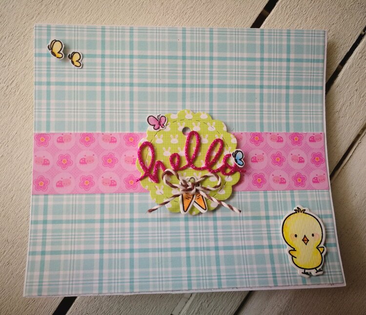 &quot;HELLO! HOPPY EASTER&quot; CARD