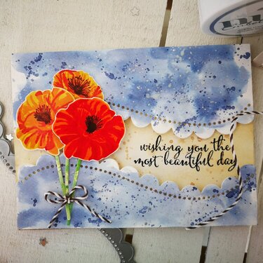 "LAYERED POPPIES" CARD
