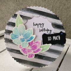 WATERCOLOR FLOWERS BIRTHDAY CARD