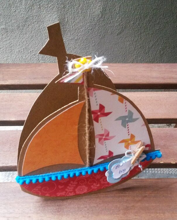 SAILBOAT SHAPED CARD