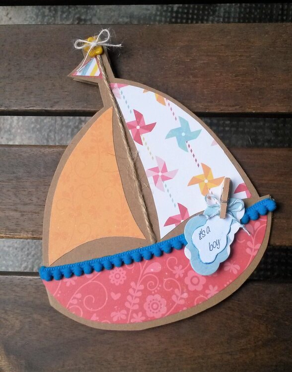 SAILBOAT SHAPED CARD