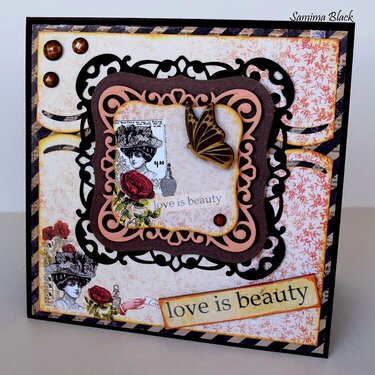 Love Is Beauty Card in The Box.