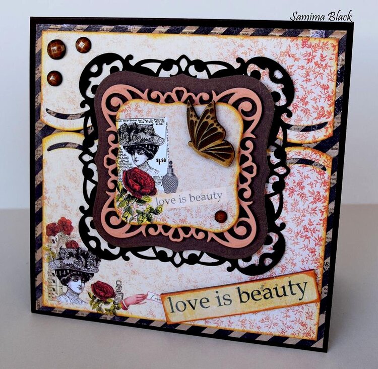 Love Is Beauty Card in The Box.