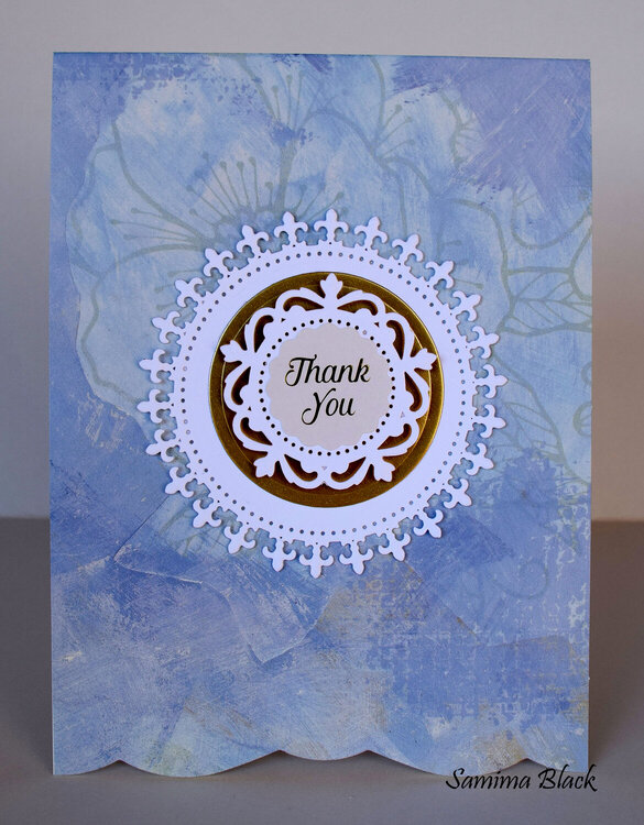 Blue Thank You Card Set.