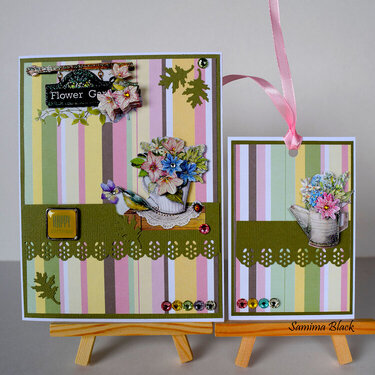 Birthday Card Reworked- Flower Garden