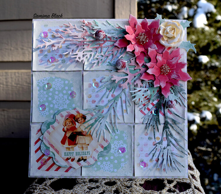 Sweet Peppermint Patchwork Card