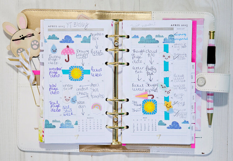 Monthly Pages in my Color Crush Planner