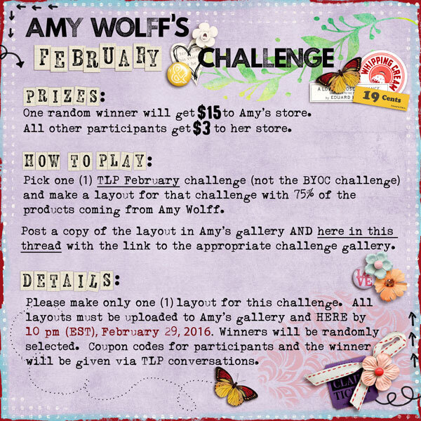 Amy Wolff&#039;s February 2016 Challenge at The Lilypad