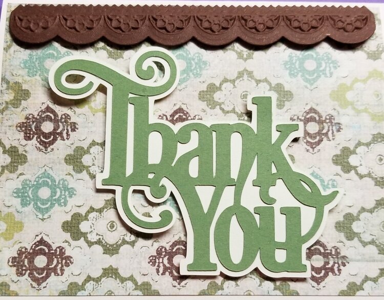 Thank You - green/brown