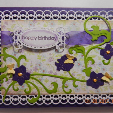 Happy Birthday Scalloped card