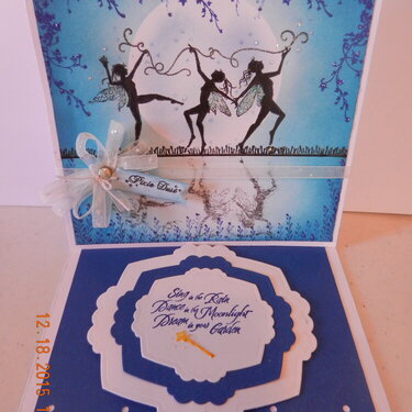 Dancing in the moonlight reflection easel card
