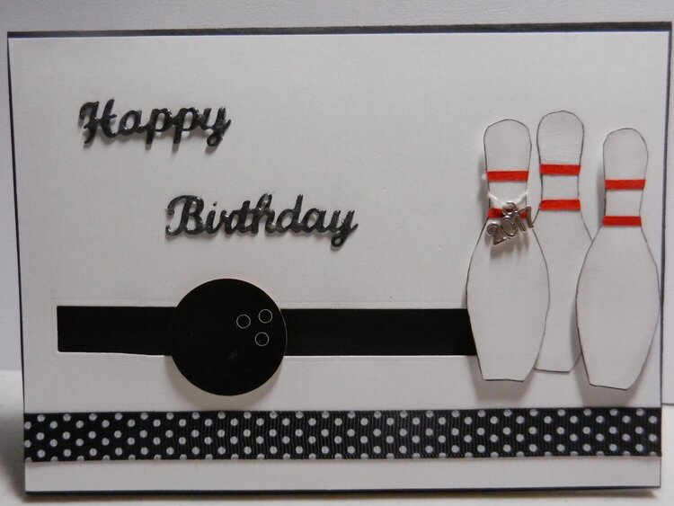 Birthday Interactive Bowling card