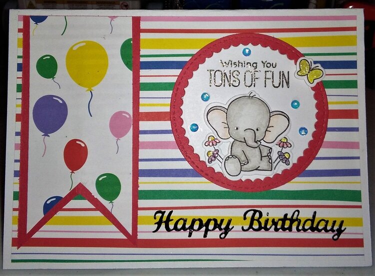 Happy Birthday card and envelope
