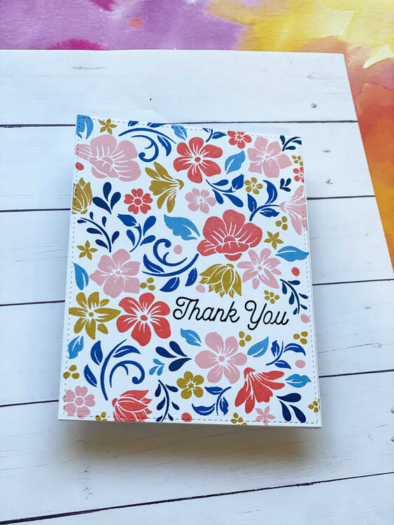 Paper rose clean &amp; simple floral cards