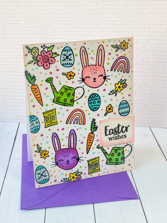 Set of whimsical Easter cards