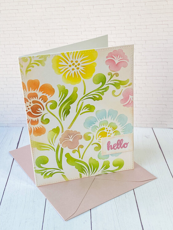 Folk floral card 2