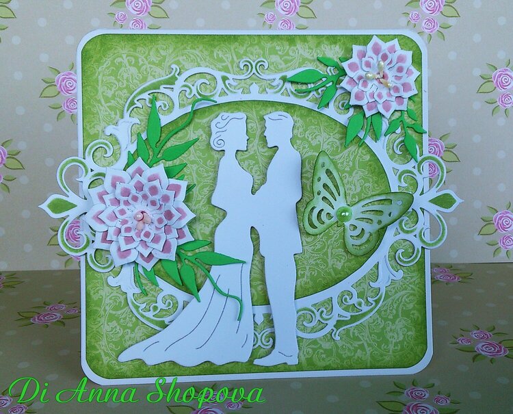 Wedding Day card in green