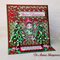 OOAK Magnolia Tilda Red & Green Christmas Easel Greeting card by Di Anna Shopova