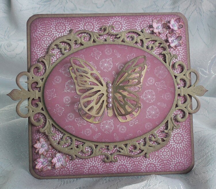 Vintage Butterfly 3D card