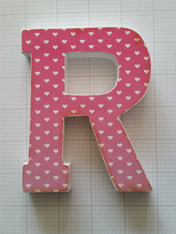 Wood letter R