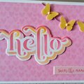 Sherbet color palette "Hello" card