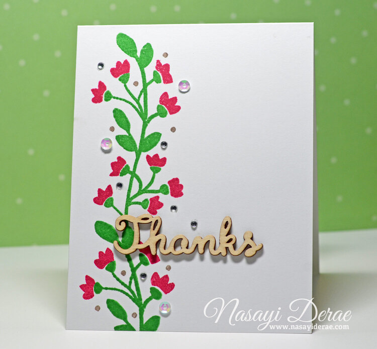 Floral Thanks Card