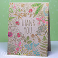Thank You Floral Sketch Card