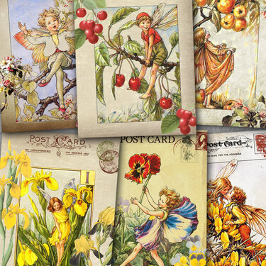 Postcard Fairies ATC Cards