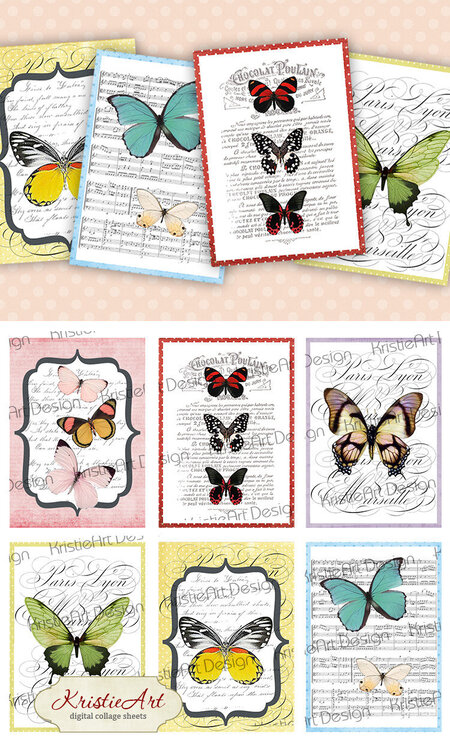 Butterflies ATC Cards