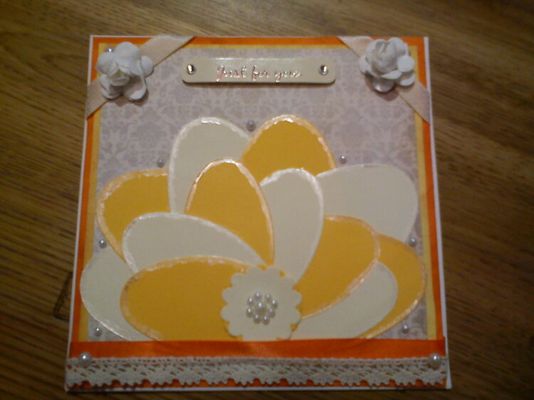Pearl flower card
