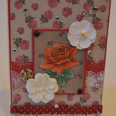 Love card with roses