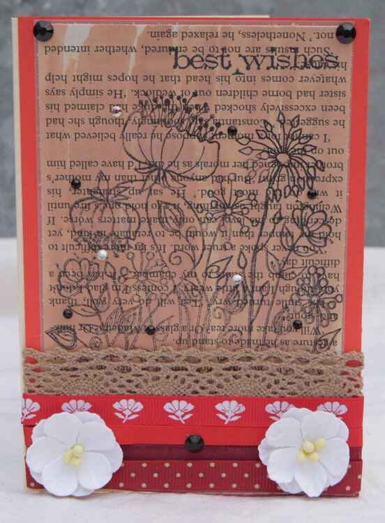Card with a book page