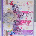 Striped butterfly card