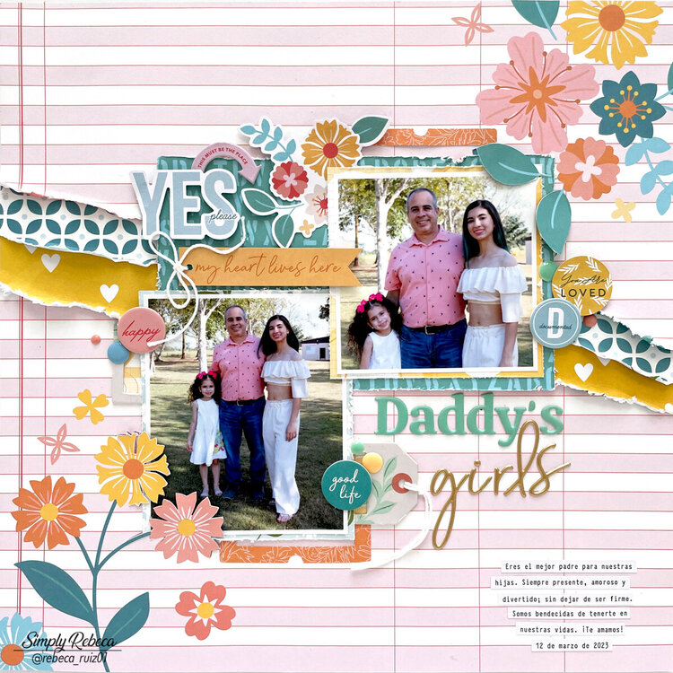 Daddy&#039;s Girls Layout