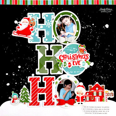 Ho Ho Ho Christmas Eve Layout
