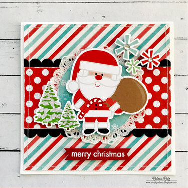 Merry Christmas (Standing Santa) Card