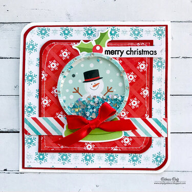 Merry Christmas Snow Globe Shaker Card