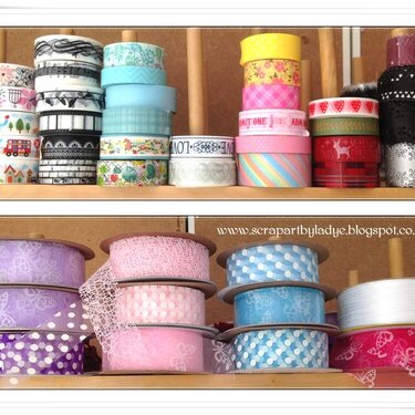 Washi tape and ribbon